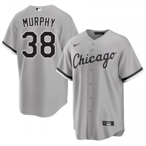 #38 Men's Chris Murphy Stitched Grey White Sox Jerseys 630043-739