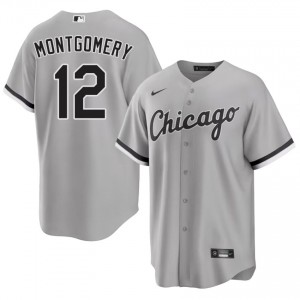 #12 New Colson Montgomery Mens South Side Hitmen Grey Jerseys 519339-324