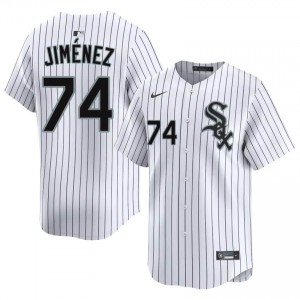 #74 Mens Go-Go Sox Eloy Jimenez Embroidery White Jerseys 420157-474