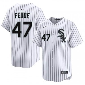 #47 Chicago White Sox White Erick Fedde Mens Stitched Jersey 982630-979