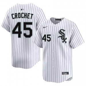 #45 ChiSox Authentic White Garrett Crochet Mens Jerseys 188427-654