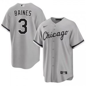 #3 Replica Men's Grey CWS Harold Baines Jerseys 264159-190