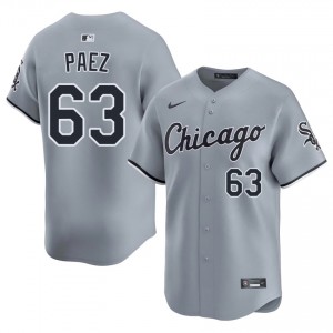 #63 2026 Men South Side Hitmen Jedixson Paez Gray Jersey 779361-671