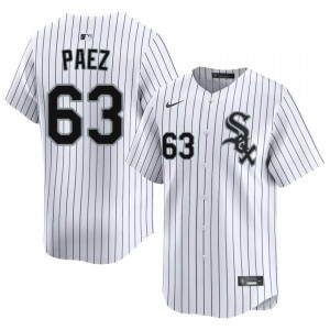 #63 White Mens Jedixson Paez CWS Stitched Jerseys 189730-512