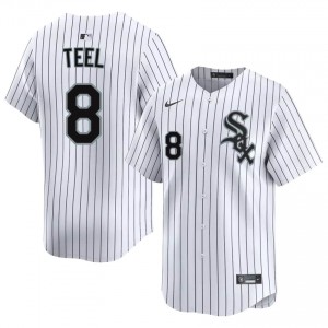 #8 MLB Mens White White Stockings Kyle Teel Jersey 447472-552