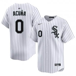 #0 Chicago White Sox Luisangel Acuna Mens White New Jersey 877863-387