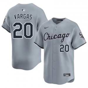 #20 Miguel Vargas Player Men's CWS White Sox Gray Jerseys 517379-541