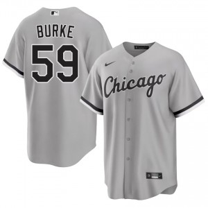 #59 Sean Burke New Mens Grey Go-Go Sox Jerseys 551425-413