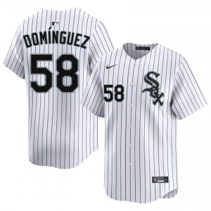 #58 White Stockings Seranthony Dominguez Mens White New Jerseys 870060-581