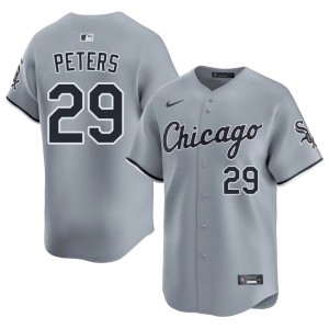 #29 CWS MLB Mens Gray Tristan Peters Jerseys 743848-760