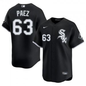 #63 Jedixson Paez Stitched Mens Black The South Siders Jerseys 791601-164