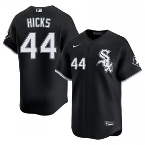 #44 White Stockings Mens Jordan Hicks MLB Black Jerseys 864221-776