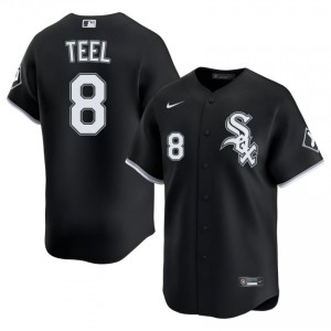 #8 Stitched Black Mens White Stockings Kyle Teel Jerseys 683794-961