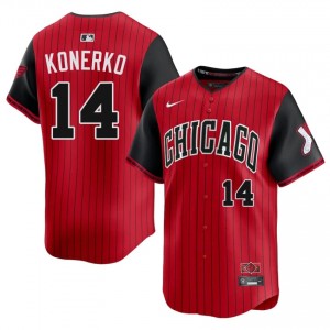 #14 MLB City Connect Mens Red/Black Paul Konerko Chicago White Sox Jersey 995502-176