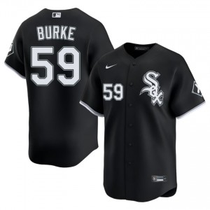 #59 Sean Burke Men Popular Black CWS White Sox Jerseys 535945-685