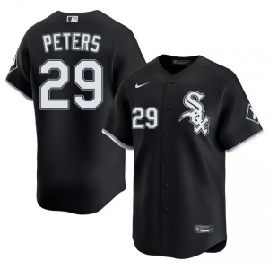 #29 Tristan Peters Black Men's CWS White Sox Limited Jerseys 327237-573