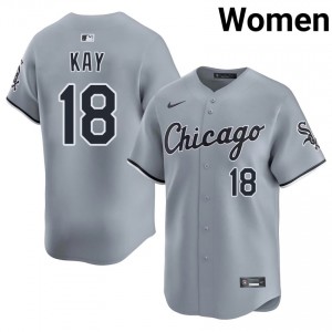 #18 Anthony Kay Gray Authentic Women South Side Hitmen Jerseys 398897-581