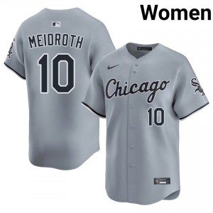 #10 Women Sox Chase Meidroth Gray Authentic Jerseys 661932-323