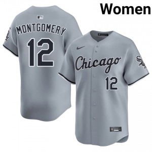 #12 Womens Gray ChiSox Authentic Colson Montgomery Jerseys 685782-269