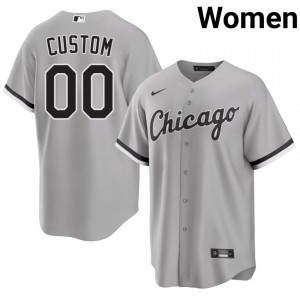 #00 Grey 2026 Custom ChiSox Women Jersey 623198-964