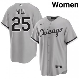 #25 Sox Limited Womens Grey Derek Hill Jerseys 619728-406