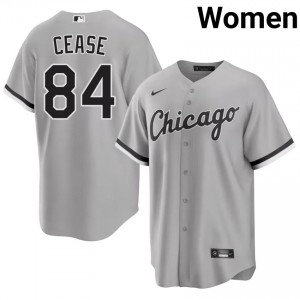 #84 Women's White Sox Official Dylan Cease Grey Jersey 607383-856