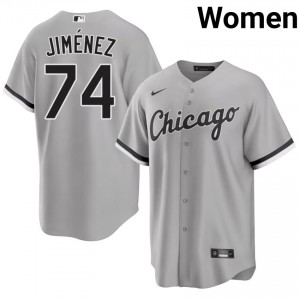 #74 Grey Stitched ChiSox Eloy Jimenez Women Jersey 738548-882