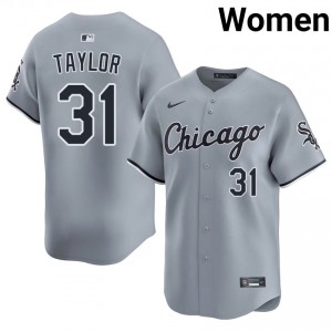 #31 Grant Taylor CWS White Sox Women's Official Gray Jersey 321106-899