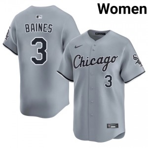 #3 New Harold Baines Women ChiSox Gray Jersey 425771-528