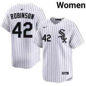 #42 Jackie Robinson Stitched CWS White Women Jersey 587948-800