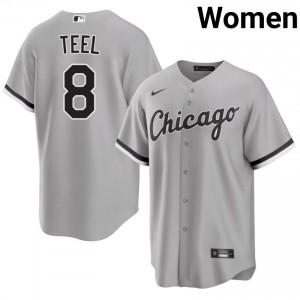 #8 Grey Popular White Stockings Kyle Teel Women's Jersey 117735-989