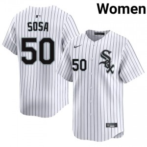 #50 Chicago White Sox Lenyn Sosa Women's Player White Jersey 288641-365