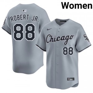 #88 Embroidery Women Gray Luis Robert Jr. ChiSox Jersey 771928-660