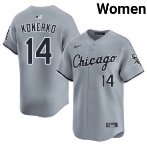#14 Womens Gray Paul Konerko Replica South Side Hitmen Jersey 607366-973