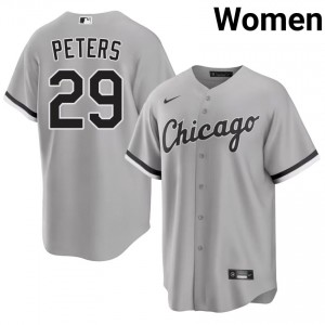 #29 Women CWS White Sox Tristan Peters Grey Game Jersey 467749-920