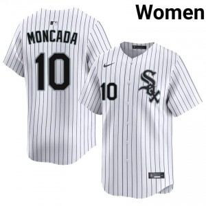 #10 Women's White Replica Go-Go Sox Yoan Moncada Jerseys 312420-843
