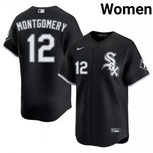 #12 CWS Women's Colson Montgomery Black Replica Jersey 244514-197