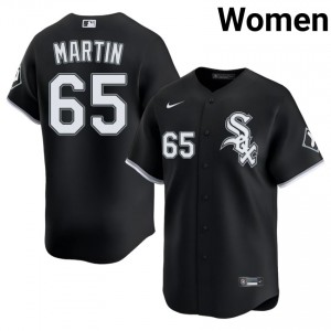 #65 Women's Davis Martin Black ChiSox MLB Jerseys 380588-125
