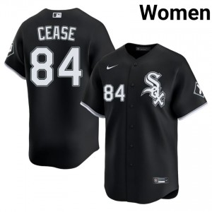 #84 Women Replica The South Siders Dylan Cease Black Jerseys 586850-551