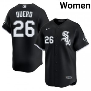 #26 Black Popular Edgar Quero White Sox Women Jersey 745523-609