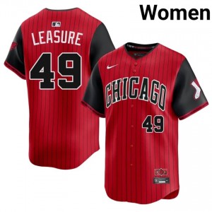 #49 Womens Red/Black Authentic Jordan Leasure City Connect CWS Jersey 488890-439
