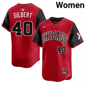 #40 Women's 2026 City Connect Red/Black Go-Go Sox Tyler Gilbert Jerseys 935459-174