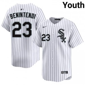 #23 Game Andrew Benintendi Youth CWS White Sox White Jerseys 459226-526