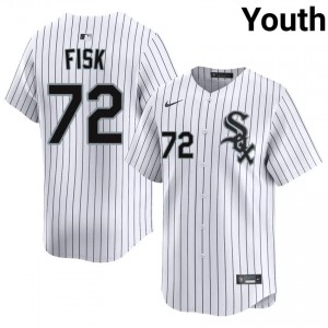 #72 Authentic Carlton Fisk White Youth The South Siders Jerseys 445800-185