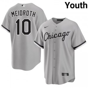 #10 Chase Meidroth Youth CWS White Sox Stitched Grey Jersey 457361-757