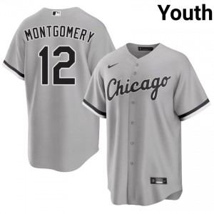 #12 Player Grey Youth Colson Montgomery CWS Jerseys 961658-692