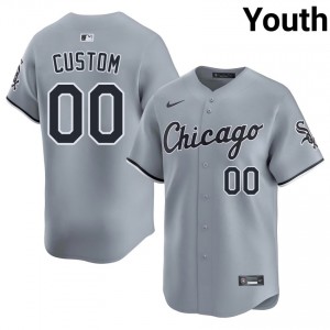 #00 Go-Go Sox Custom Youth MLB Gray Jersey 956158-422
