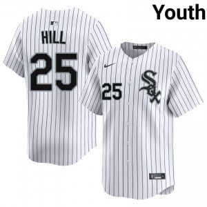 #25 Youth White Derek Hill White Stockings 2026 Jerseys 916052-271