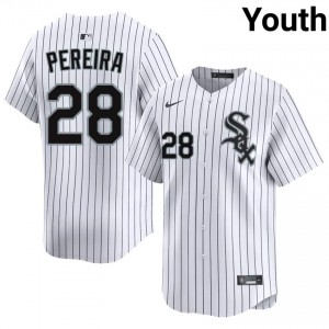 #28 Youth CWS White Sox White Popular Everson Pereira Jerseys 361076-690