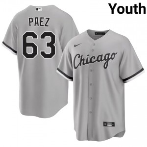 #63 Youth Jedixson Paez 2026 Grey Go-Go Sox Jersey 542683-174